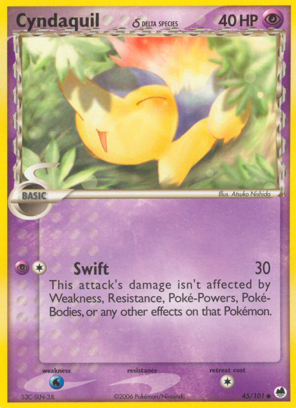 EX Dragon Frontiers Cyndaquil #45/101